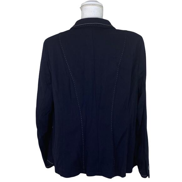 Basler Women's Blazer Blue Size L Soft Stretch Career - Picture 2 of 8